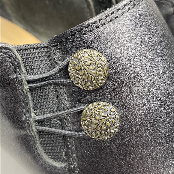 Clarks Collection Emslie Warren Shootie Black Leather Heel Ankle Boots Size 7.5 - Picture 5 of 9